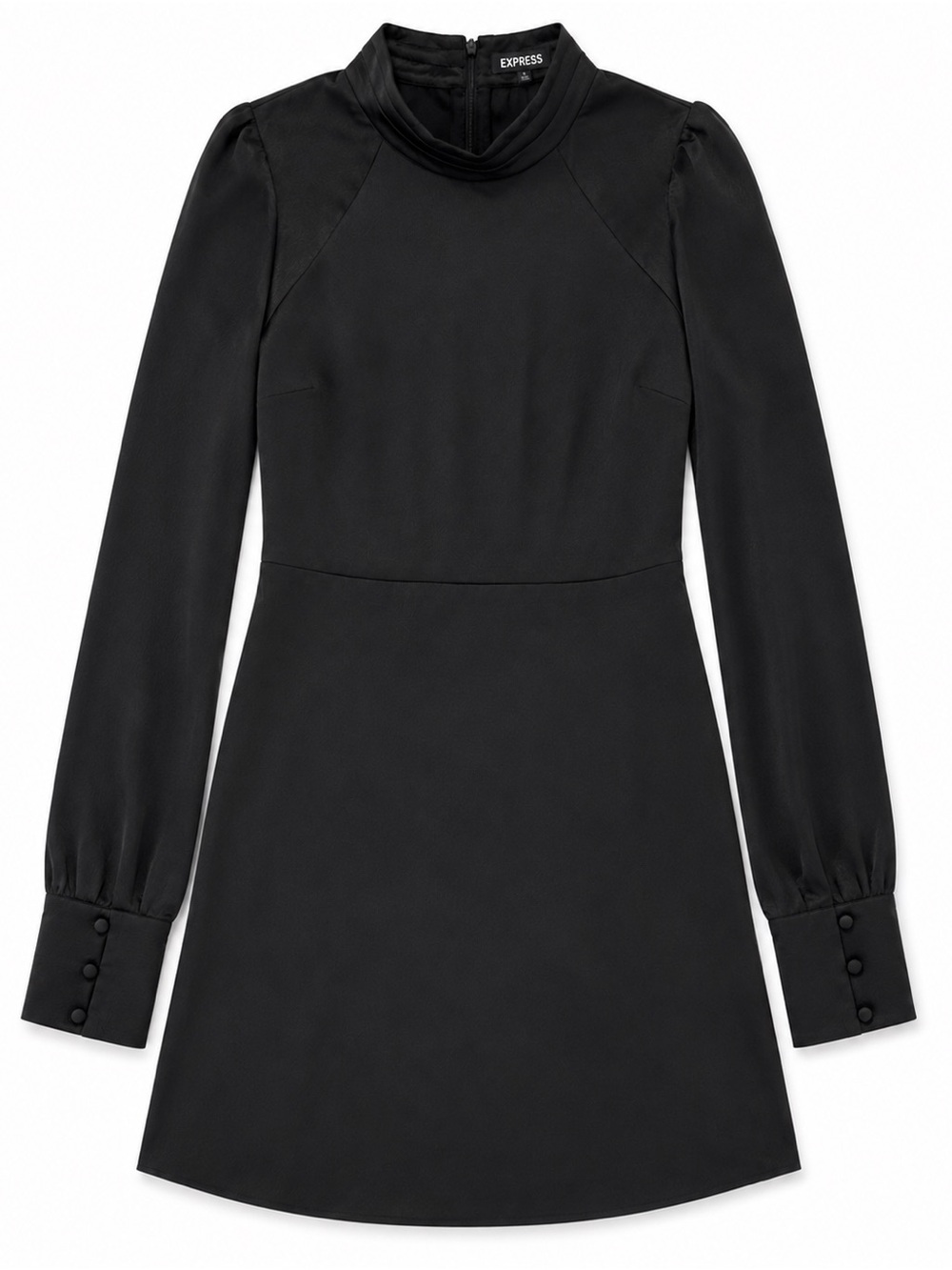 Express Black Long-Sleeve Dress